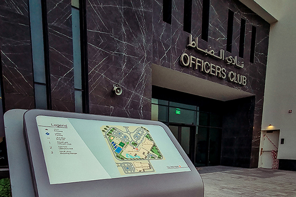 Işıklı Alüminyum Harita Yönlendirme Kiosk, Bahçe Peyzaj Yönlendirme, Doha Qatar Askeri Tesis