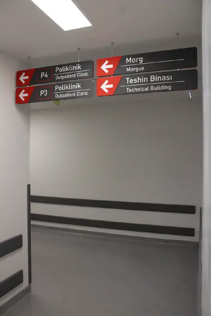 Suspended and Wall-Mounted Directional Signs