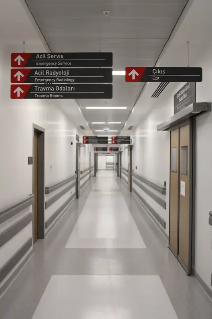 Suspended and Wall-Mounted Directional Signs