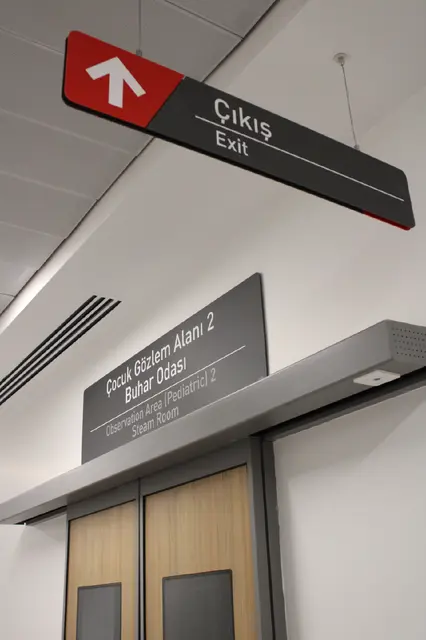 Suspended and Wall-Mounted Directional Signs