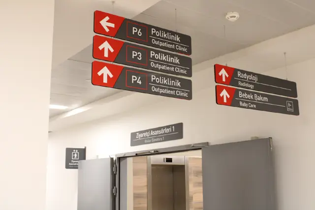 Suspended and Wall-Mounted Directional Signs