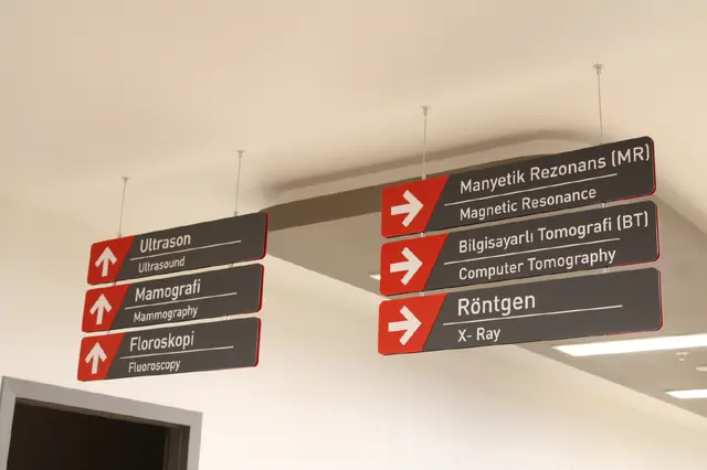 Suspended and Wall-Mounted Directional Signs