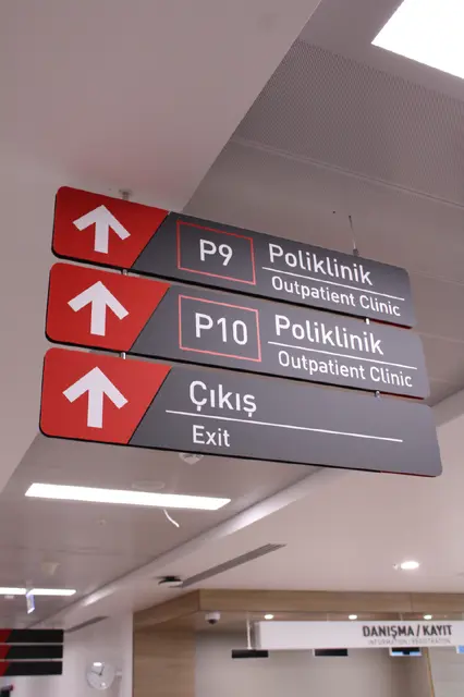 Suspended and Wall-Mounted Directional Signs