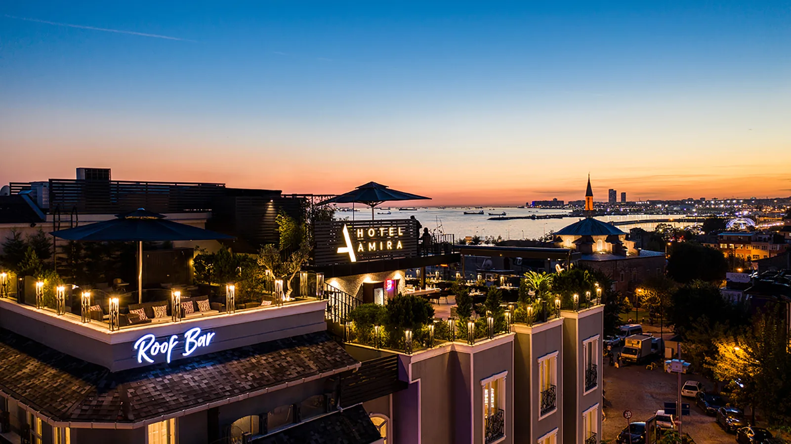 Hotel Amira Butik Lüks Dış Mekan Mimari Cephe Tabelası Projesi